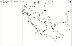 mapa 3. Polska Kazimierza Wielkiego 1370 rok